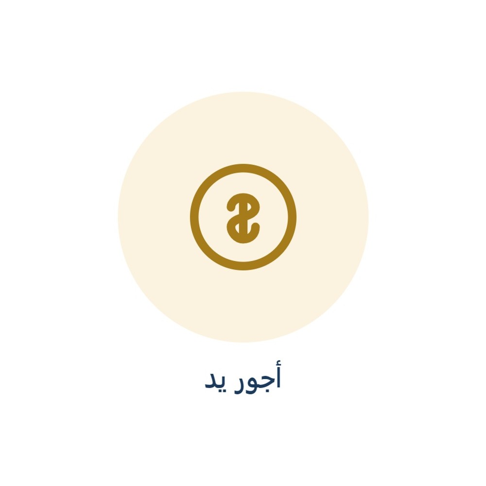 رسوم أجور يد