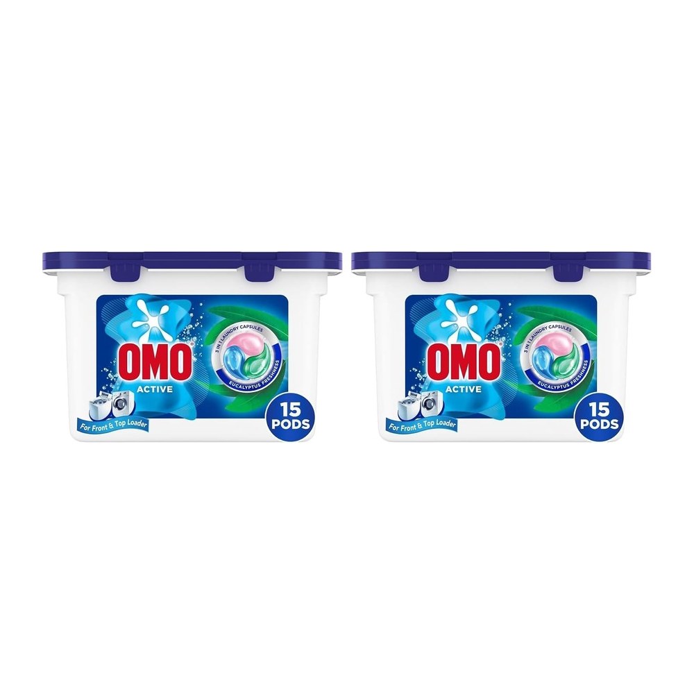 كبسولات غسيل OMO 3in1 — عبوتان (2×15)