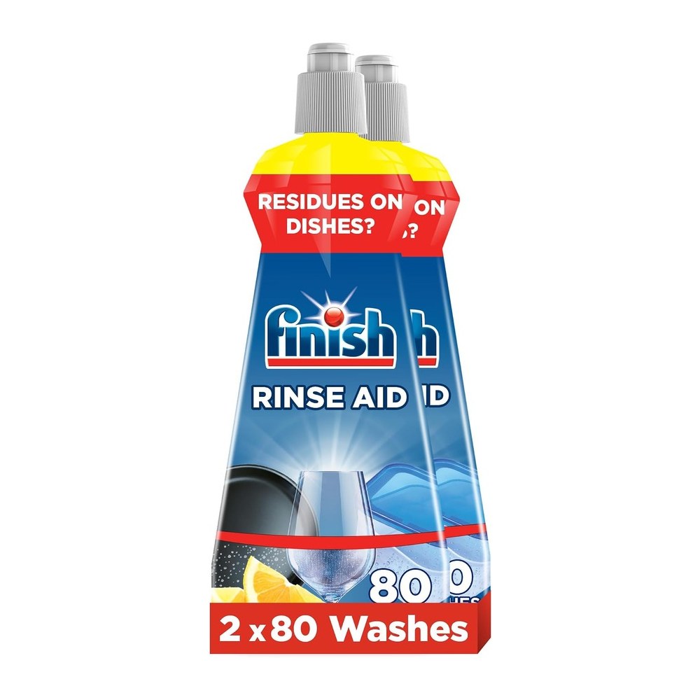 ملمع غسالة الصحون Finish Lemon Sparkle — 400مل (عبوتان)
